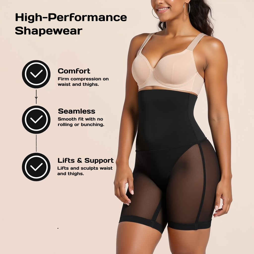 VeltroEase MeshSmooth Shapewear Shorts
